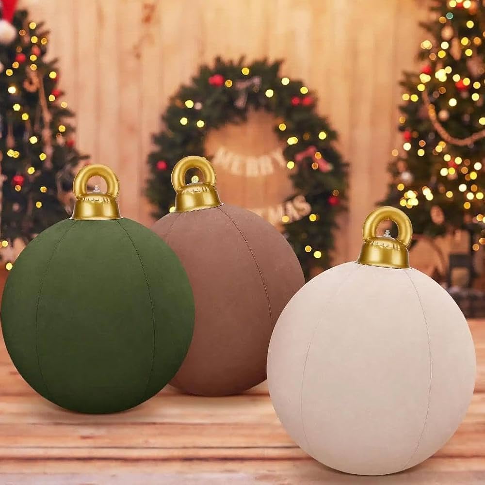 Large Velvet Inflatable Christmas Ball