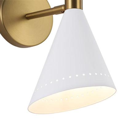 2-Light Iron Wall Sconce – Color-Block Hourglass Design with Slanted Frame