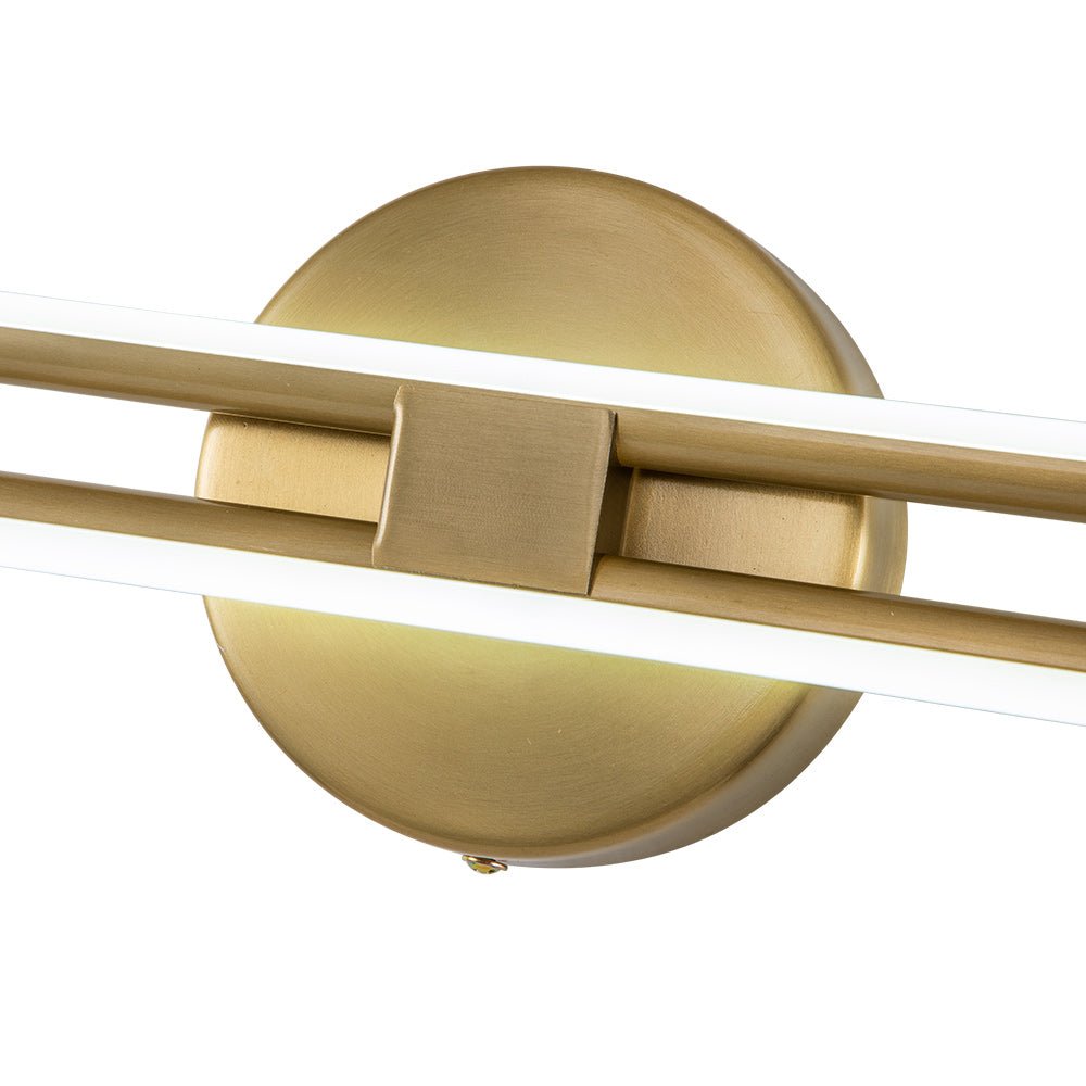 Modern 2-Light Dimmable Linear LED Vanity Light - Warm White