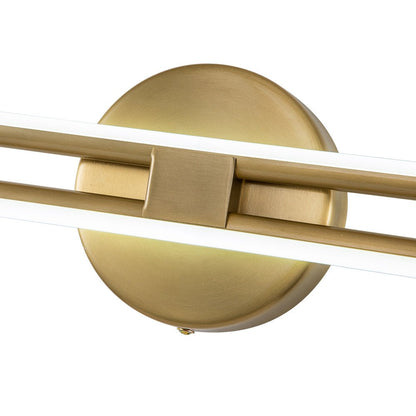 Modern 2-Light Dimmable Linear LED Vanity Light - Warm White