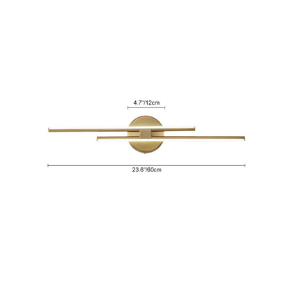 Modern 2-Light Dimmable Linear LED Vanity Light - Warm White