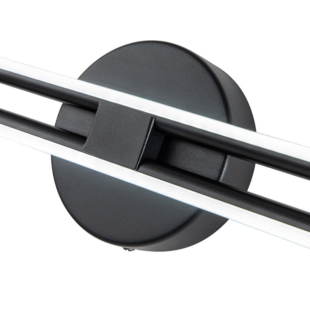 Modern 2-Light Dimmable Linear LED Vanity Light - Warm White