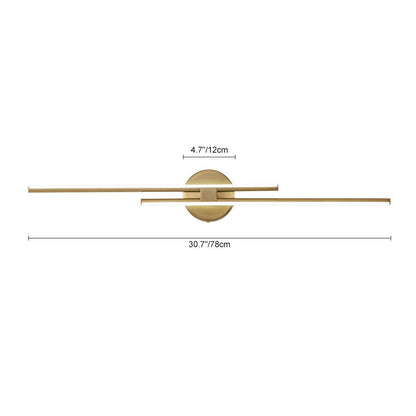 Modern 2-Light Dimmable Linear LED Vanity Light - Warm White