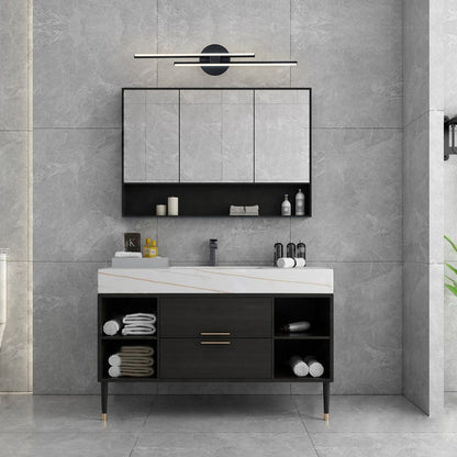 Modern 2-Light Dimmable Linear LED Vanity Light - Warm White