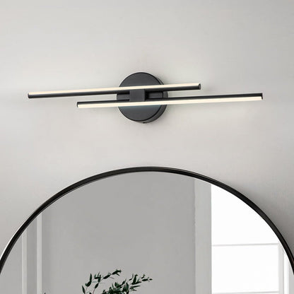 Modern 2-Light Dimmable Linear LED Vanity Light - Warm White