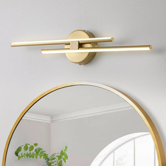 Modern 2-Light Dimmable Linear LED Vanity Light - Warm White