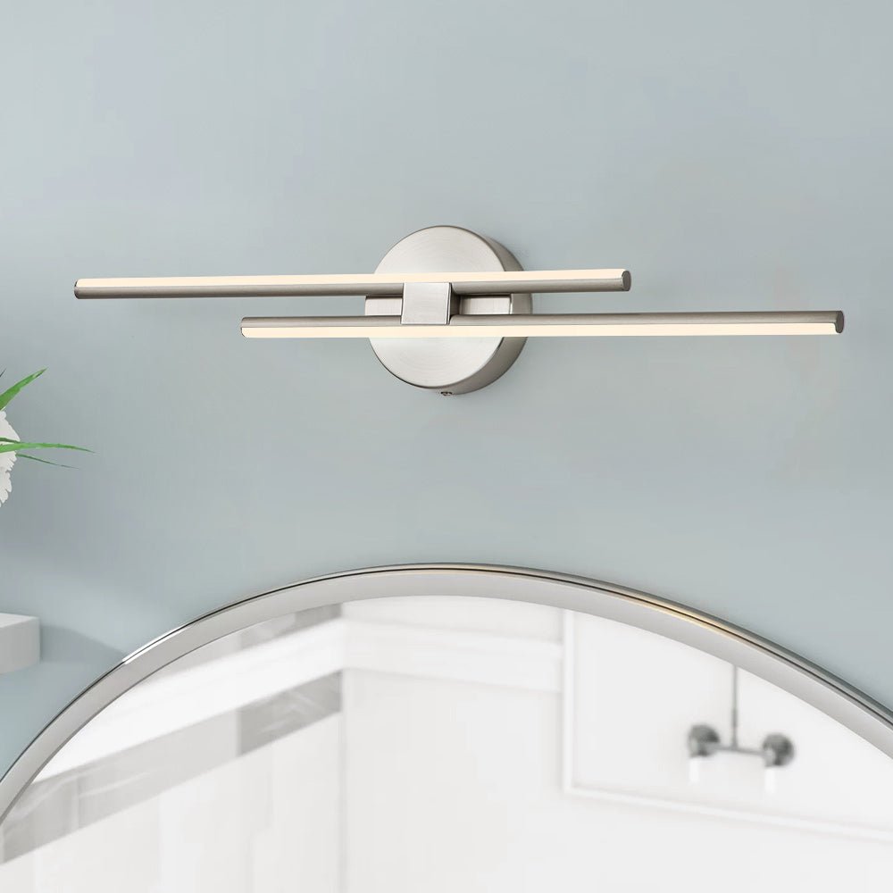 Modern 2-Light Dimmable Linear LED Vanity Light - Warm White