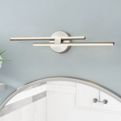 Modern 2-Light Dimmable Linear LED Vanity Light - Warm White