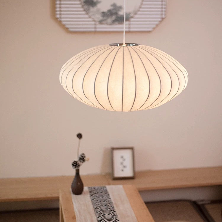 Japandi Silk Pendant Ceiling Light