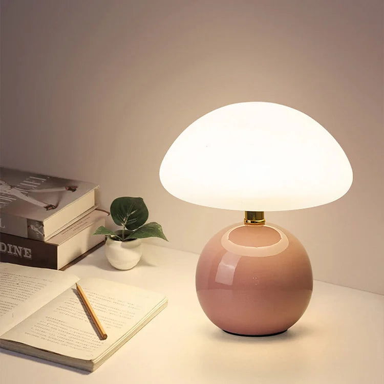 French Style Cream Mushroom Lamp – Modern Ambient Light