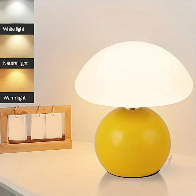French Style Cream Mushroom Lamp – Modern Ambient Light