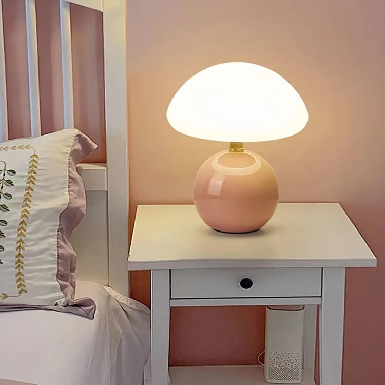 French Style Cream Mushroom Lamp – Modern Ambient Light
