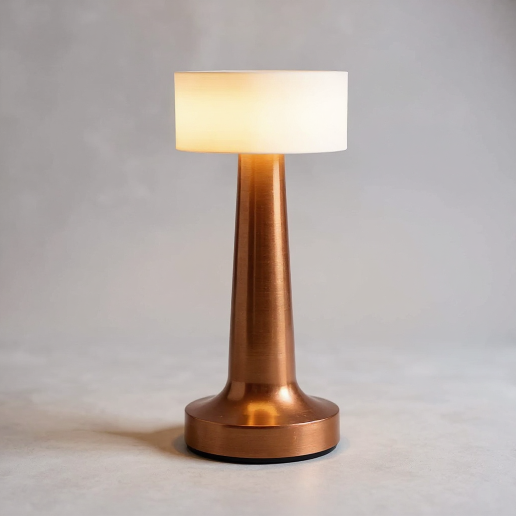 Aurelo Cordless Table Lamp – Rechargeable LED Metal Accent Lighting Dining Living Spaces