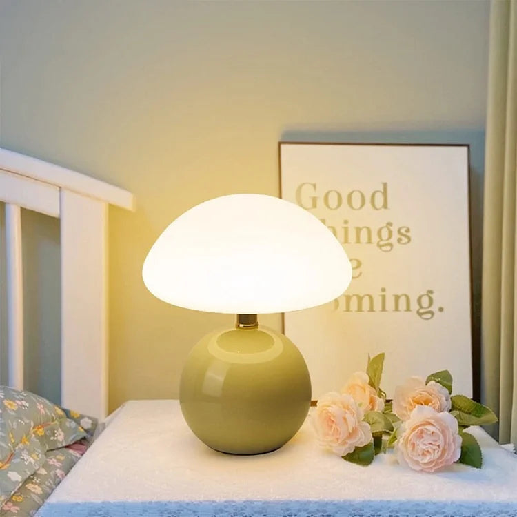 French Style Cream Mushroom Lamp – Modern Ambient Light