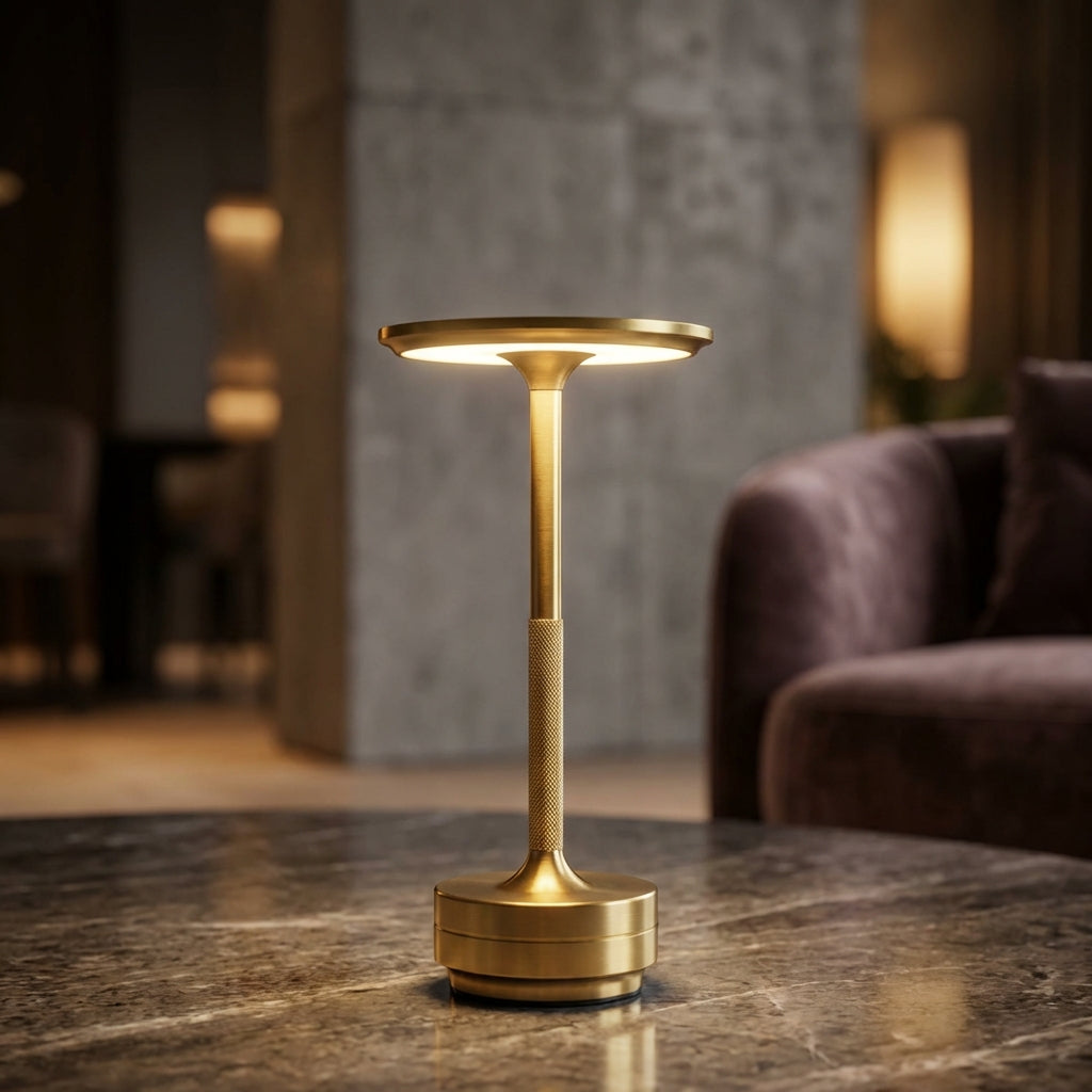 Karina Collection | Cordless LED Table Lamp with Electroplated Finish | Elegant Lighting for Home and Office