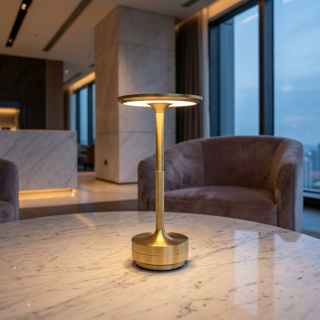 Karina Collection | Cordless LED Table Lamp with Electroplated Finish | Elegant Lighting for Home and Office