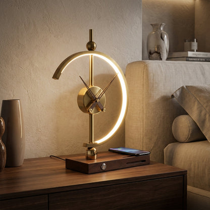 Khonsu Collection | Wireless Charging Clock Lamp with LED Display | Modern Design for Effortless Home Decor