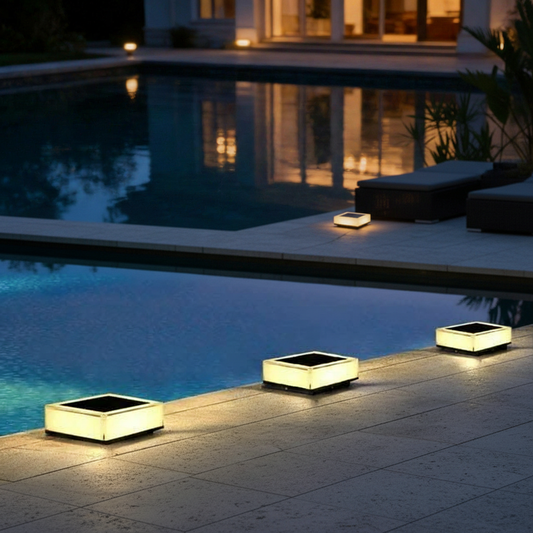 EcoGlow | Solar Lights Outdoor Pillar Light with Waterproof IP65 Design | Mood-Setting Colors for Ambiance
