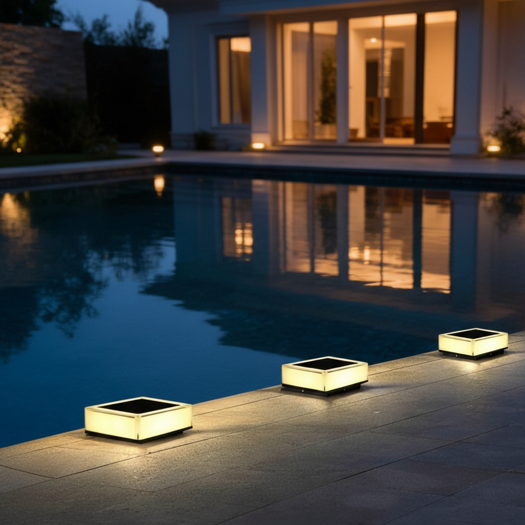 EcoGlow | Solar Lights Outdoor Pillar Light with Waterproof IP65 Design | Mood-Setting Colors for Ambiance