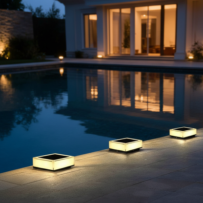 EcoGlow | Solar Lights Outdoor Pillar Light with Waterproof IP65 Design | Mood-Setting Colors for Ambiance
