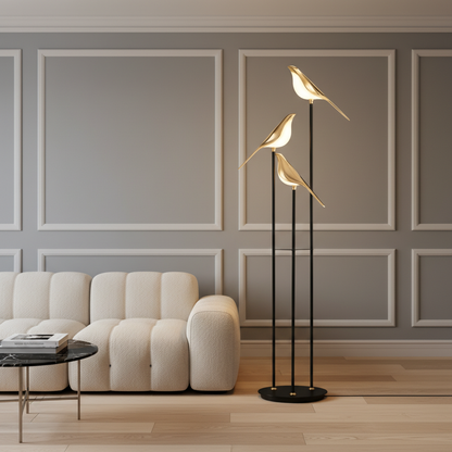 Elegant Floor Lamp | Gold Plated Standing Lamp with 60-Inch Height | Modern Design for Stunning Illumination