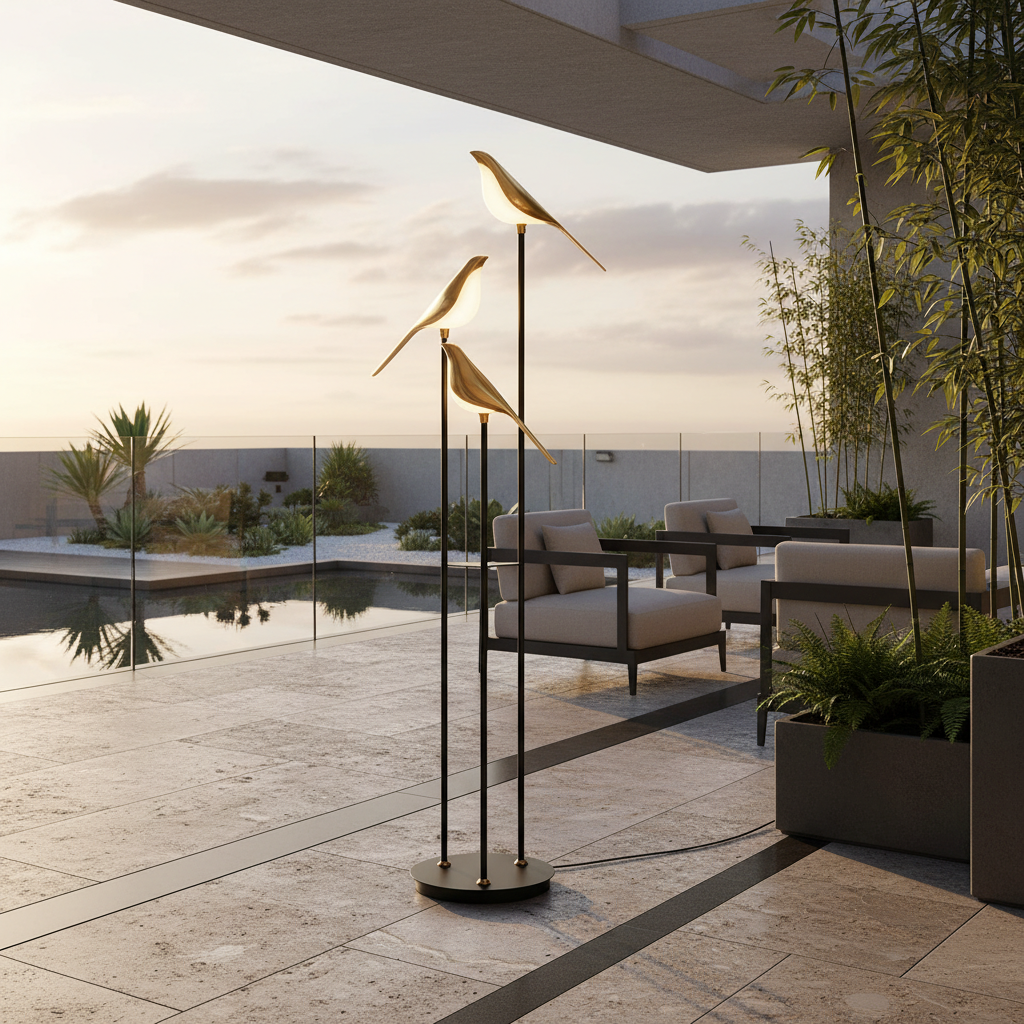 Elegant Floor Lamp | Gold Plated Standing Lamp with 60-Inch Height | Modern Design for Stunning Illumination