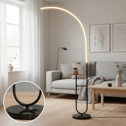 Modern Floor Lamp with LED Lighting & Space-Saving Design | Stylish Addition for Living Room