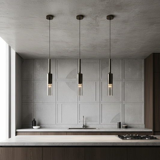 Nordic Elegance | Glass Pendant Light with Adjustable Height | Stylish Design for Modern Kitchens