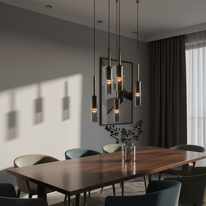 Nordic Elegance | Glass Pendant Light with Adjustable Height | Stylish Design for Modern Kitchens