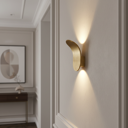 Modern Brushed Wall Sconce Light with Soft LED Glow | Elegant Design for Ambient Lighting