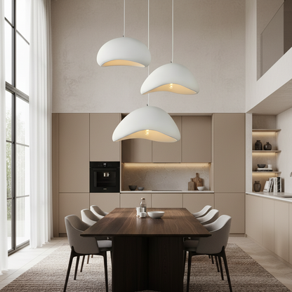 Wabi-Sabi Inspired Pendant Light | Adjustable Height for Tranquil Kitchen Lighting