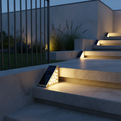 Outdoor Solar Step Lights | Energy-Efficient LED Design for Safety & Style