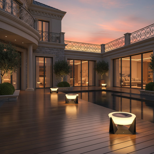 Landinglight | Solar Lights Outdoor with High Efficiency Panels | Waterproof Design for Versatile Ambience