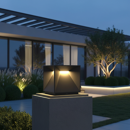 Contemporary Outdoor Lighting | Waterproof Solar Pillar Lights | Elegant Garden Fixtures for Ambient Illumination