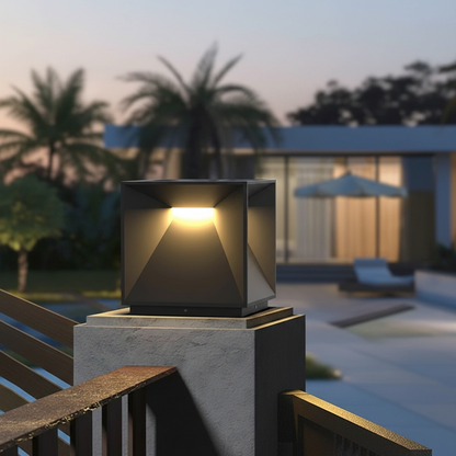 Contemporary Outdoor Lighting | Waterproof Solar Pillar Lights | Elegant Garden Fixtures for Ambient Illumination