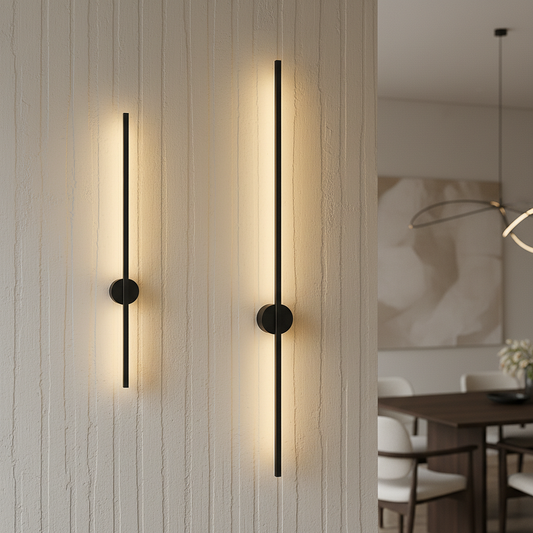 Modern Linear Wall Sconce Light with LED Bulbs & Elegant Design for Dining Rooms