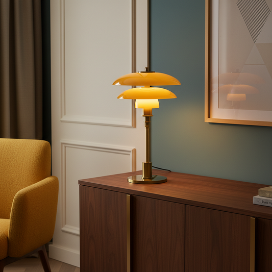 Scandinavian Minimalist Table Lamp with Dimmable LED Light | Modern Design for Cozy Ambiance in Living Room or Bedroom