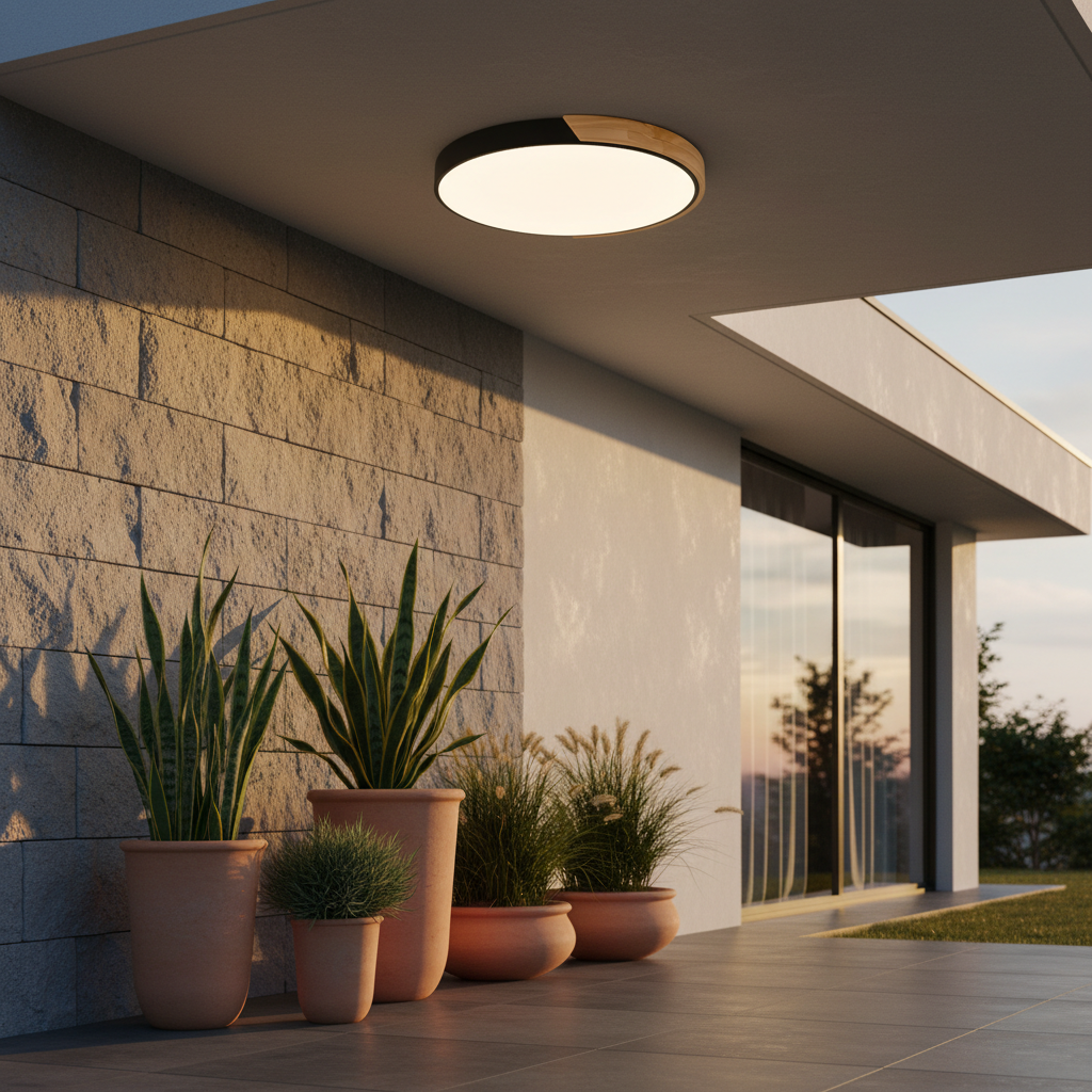 Nordic Collection | Flush Mount Ceiling Light with LED Illumination | Cozy Wooden Design for Modern Spaces