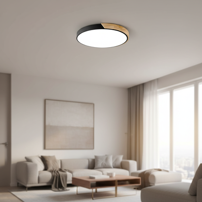 Nordic Collection | Flush Mount Ceiling Light with LED Illumination | Cozy Wooden Design for Modern Spaces