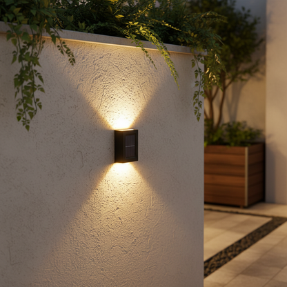Solar Garden Lights | Wireless LED Wall Lights with Automatic On/Off | Eco-Friendly Outdoor Lighting for Garden Ambiance