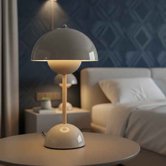 Scandinavian Table Lamp with Dimmable Light | Modern Design for Cozy Bedrooms and Living Rooms