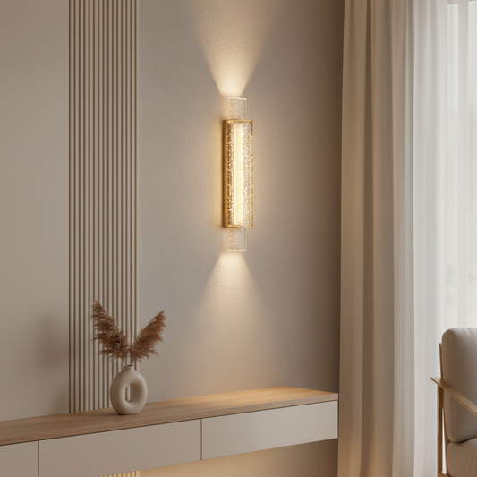 Titania Collection | Wall Sconce Light with Energy-Efficient LED | Elegant Glass Design for Modern Spaces