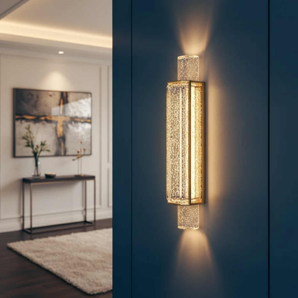 Titania Collection | Wall Sconce Light with Energy-Efficient LED | Elegant Glass Design for Modern Spaces