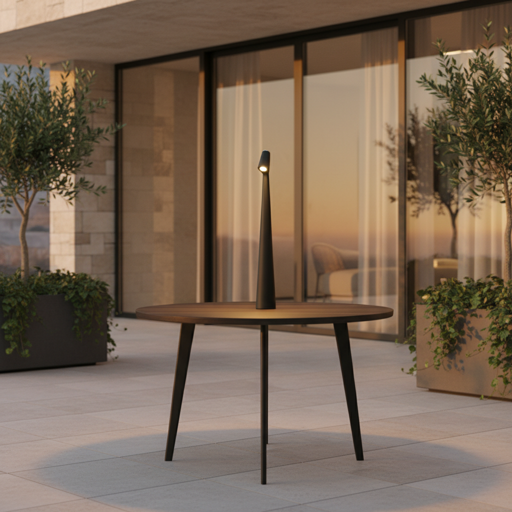 Wireless LED Table Lamp | Nordic Minimalist Design with Rechargeable Battery | Cordless Indoor Lighting