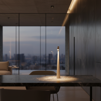 Wireless LED Table Lamp | Nordic Minimalist Design with Rechargeable Battery | Cordless Indoor Lighting