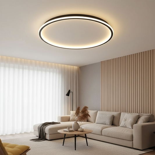 AuroraGlobe | Flush Mount Ceiling Light with Even LED Illumination | Scandinavian Design for Inviting Atmosphere