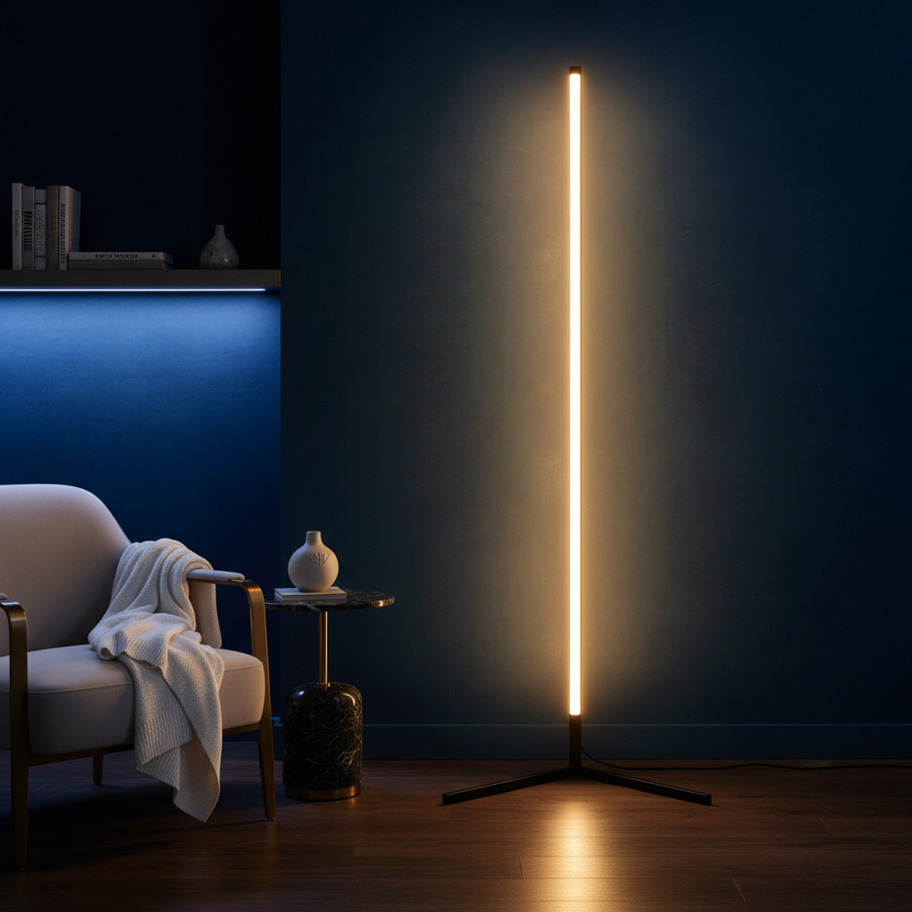 Modern Tall Hill Light | LED Floor Lamp with Color-Changing Feature | Stylish Ambiance for Any Room
