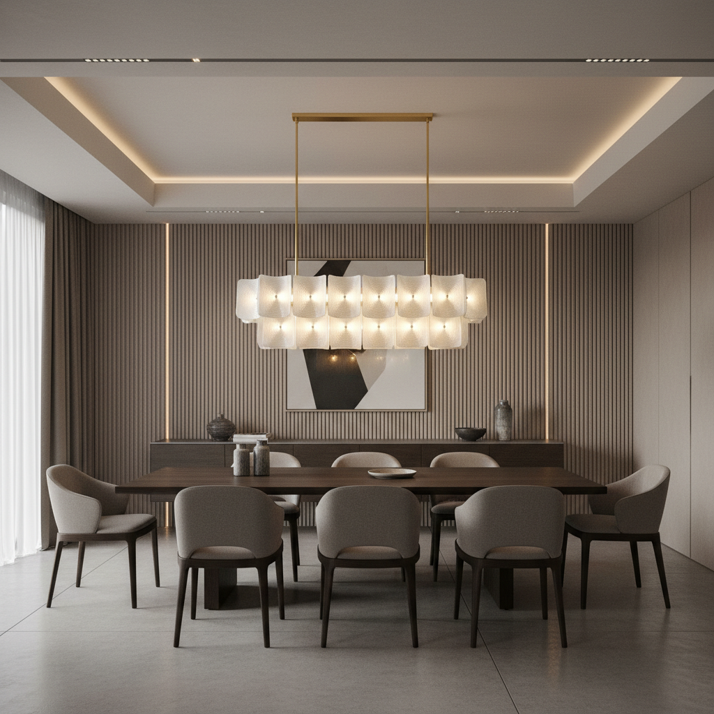 Laurette Collection | Gold Chandelier with Dimmable Lighting | Modern Fixture for Elegant Ambient Illumination