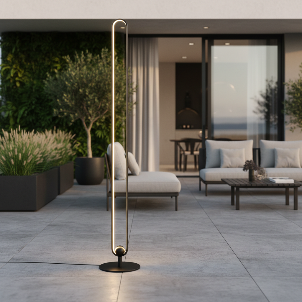 Sculptural LED Floor Lamp | Modern Minimalist Design with Soft Lighting | Stylish Black or Gold Floor Lamps for Living Room
