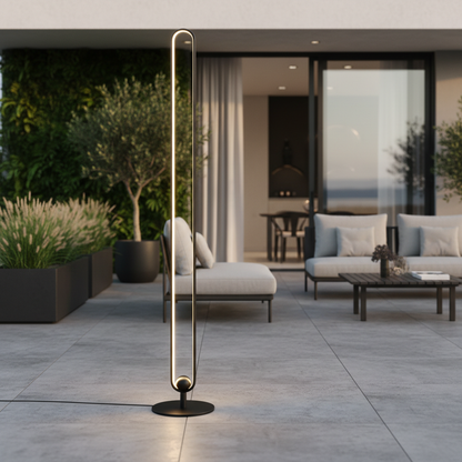 Sculptural LED Floor Lamp | Modern Minimalist Design with Soft Lighting | Stylish Black or Gold Floor Lamps for Living Room